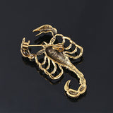 Scorpions brooches with dimanate