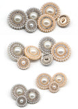 New-Pearl Opulence shank button with diamante