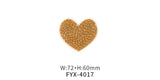 Emb patches - Heart(Iron On)