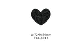 Emb patches - Heart(Iron On)