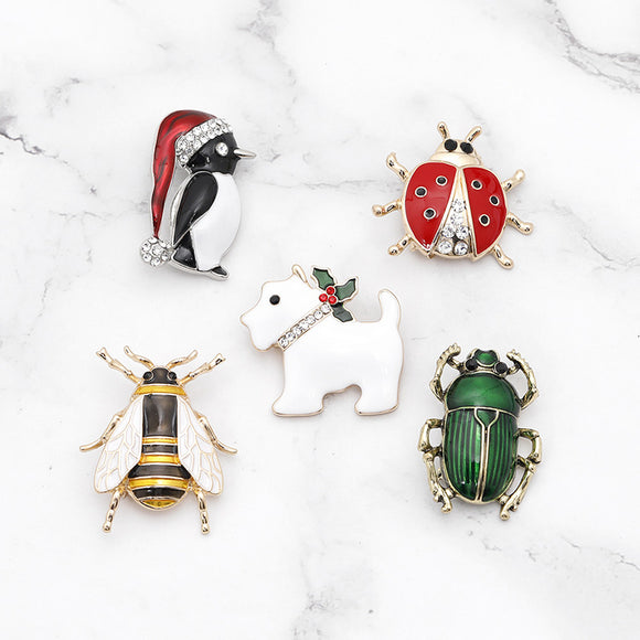 Chrismas color fun brooches