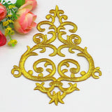 Iron on GOLD BAROQUE EMBROIDERED APPLIQUE