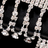 New - NSY Luxury Rhinestone Crystal Bridal Shoulder Necklace Rhinestones Women Pageant Wedding Shoulder Jewelry Chain Necklace