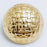 Woven crossed shank buttons with letter M