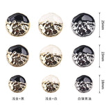 New- two tone oil drop metal shank buttons