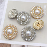 New-Pearl Opulence shank button with diamante