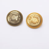 Vintage British Style Metal Buttons Wheat Ear Shield Badge College Style