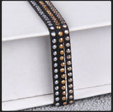 Suded tape with metal studs