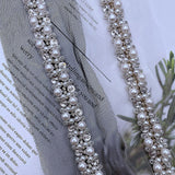 NEW - Bridal Beaded Pearl & Diamanté Trim
