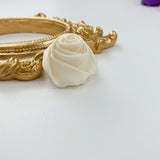 Handmade Satin Rose Ribbon Rosettes Fabric Flower Appliques Foh