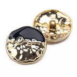New- two tone oil drop metal shank buttons