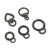 Heart Shaped Rounded Swivel Clasp/Key Ring