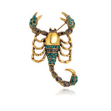 Scorpions brooches with dimanate