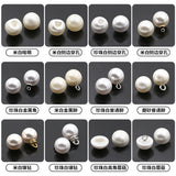 Faux Pearl Ball Buttons Sewing Sideways Shank