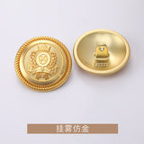 Vintage British Style Metal Buttons Wheat Ear Shield Badge College Style
