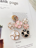 Flower oil drop shank buttons