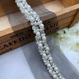 NEW - Bridal Beaded Pearl & Diamanté Trim