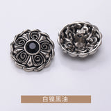 Vintage shank button with stone
