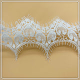 Eyelash style floral Guipure chanlity lace