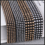 Suded tape with metal studs