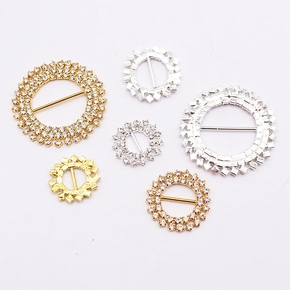 Rhinestone Brass Buckle Embellishment DIY Sewing Accessories