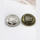 Vintage British Style Metal Buttons Wheat Ear Shield Badge College Style