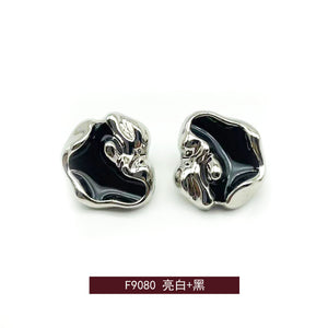 New - irregular two tone color shank buttons