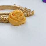 Handmade Satin Rose Ribbon Rosettes Fabric Flower Appliques Foh