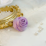 Handmade Satin Rose Ribbon Rosettes Fabric Flower Appliques Foh