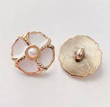 Flower oil drop shank buttons