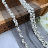 NEW - Bridal Beaded Pearl & Diamanté Trim