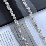NEW - Bridal Beaded Pearl & Diamanté Trim