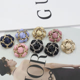 New -Leather And Metal Closure Lambskin Chain Buttons