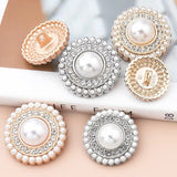 New-Pearl Opulence shank button with diamante