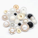 New-Pearl Opulence shank button with diamante