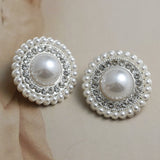 New-Pearl Opulence shank button with diamante