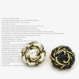 New -Leather And Metal Closure Lambskin Chain Buttons