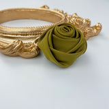 Handmade Satin Rose Ribbon Rosettes Fabric Flower Appliques Foh