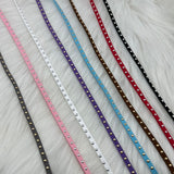 Suded tape with metal studs