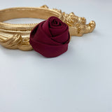 Handmade Satin Rose Ribbon Rosettes Fabric Flower Appliques Foh