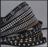 Suded tape with metal studs
