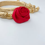 Handmade Satin Rose Ribbon Rosettes Fabric Flower Appliques Foh