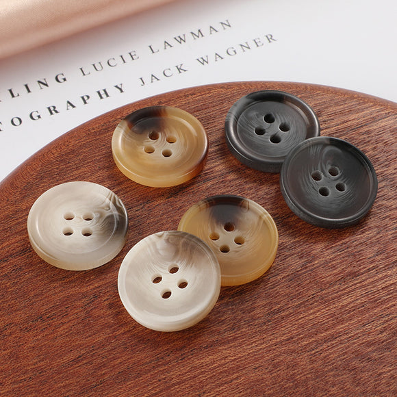 Rasin polyester 4H button with thin RIM