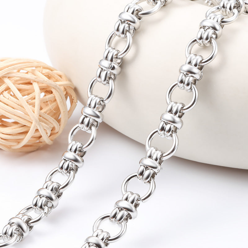 NEW Sterling Silver Hollow Fancy Link Chain www.jimmybuttons
