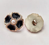 Flower oil drop shank buttons