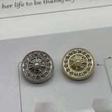 NEW - Diamanté Pearl Centred Shank Button