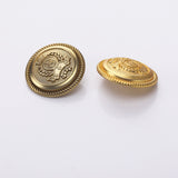 Vintage British Style Metal Buttons Wheat Ear Shield Badge College Style
