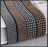 Suded tape with metal studs