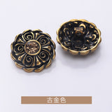 Vintage shank button with stone