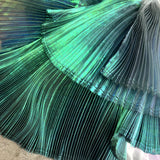 Colored pleated fabric